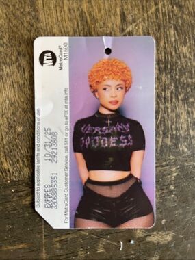MTA ice spice metro card Rare card from 2024